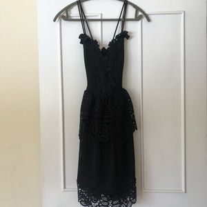 SALE✅ aqua 2 black lace dress